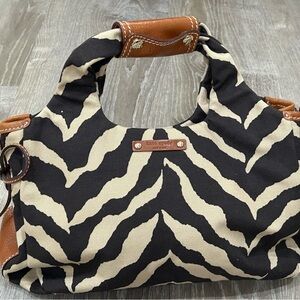 Kate Spade Black and Cream Zebra Shoulder Bag